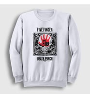 Presmono Unisex Beyaz Logo V2 Five Finger Death Punch Sweatshirt 292707tt