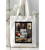 Grand Theft Auto gta Oyun Baskılı Bez Çanta Omuz Çantası Kişiye Özel model 6
