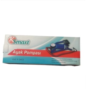 KSmart Basınç Göstergeli Ayak Pompası Araç ve Motorsiklet Lastiği, Şişme Malzemeler, Toplar