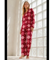 Night Kadın Regular Bürümcük Pijama Takımı