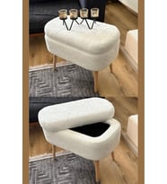 Wellsoft Kırık Beyaz Sandıklı Puf Kedi Yatağı