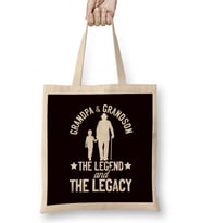 Grandpa Grandson Granddad Grandfather Father´s Day Daddy Bez Çanta Uzun Saplı