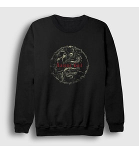 Presmono Unisex Siyah Anima Lacuna Coil Sweatshirt 374800tt