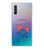 Samsung Galaxy Note 10 Uyumlu Kamera Korumalı Kapak Aşk Tasarımlı  Şeffaf  Kılıf