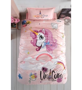 Tek Kişilik Nevresim Takımı Pink Dreams Pudra