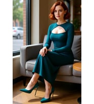 Kadın Bodycon Kesim Uzun Kollu Maxi Elbise Cut Out Detaylı Şık Gece Kokteyl Kıyafeti Kaliteli