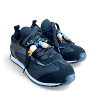 Prens 208 Kadın Slip On Düz Taban Boncuklu Spor Ayakkabı (Siyah)