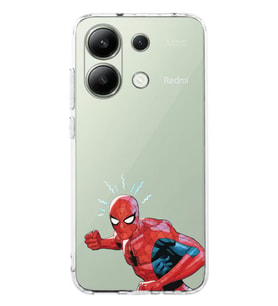 Xiaomi Redmi Note 13 4G Uyumlu Spider Desenli Şeffaf Telefon Kılıfı