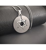 voyageaccessory Paslanmaz Kararmaz Çelik Davud Yıldızı Kolye /70 Cm Zincirli