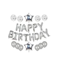 Happy Bırthday Gümüş Doğum Günü Seti