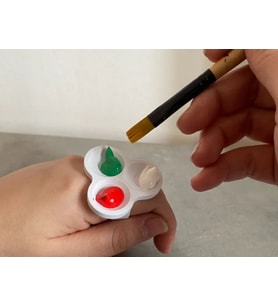 Mini Parmak Paleti – 3D Baskı Taşınabilir Boya Karıştırma Paleti