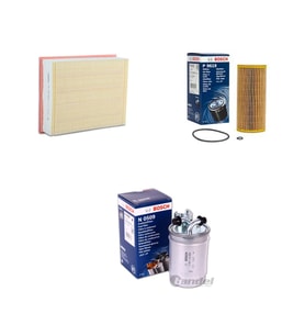 Bosch Filtre Bakım Seti Audi A4 1.9 TDI Dizel 2001-2004 Hava + Yağ f. + Yakıt Filtre Bosch