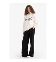 Defacto Straight Fit Siyah Kadın Eşofman Altı D6667AX/BK81