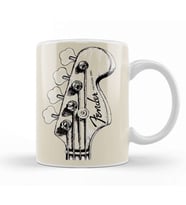 Bass Guitar Fender Kupa Bardak Porselen