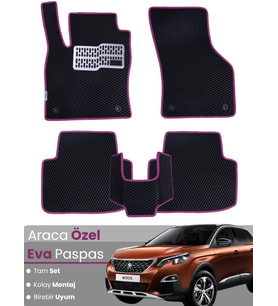 Peugeot 3008 (2017-2020) Uyumlu EVA Paspas Tam Set – Birebir Uyum,Araca Özel Tasarım,Su Geçirmez