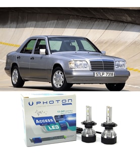 Mercedes E W124 Led Xenon Uzun + Kısa Far Ampulü H4 Access Yeni Seri Beyaz