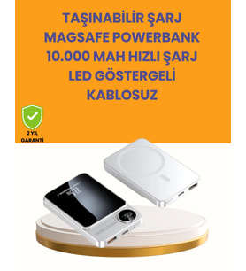 20W Pd 15W Manyetik Kablosuz Şarj Destekli Taşınabilir