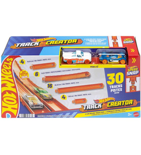 Hot Wheels Oyuncak Araba Parça Seti, Track Creator Deluxe Paketi Ve 2 1:64 Ölçekli Döküm Araçlar, 25 (Çok Renkli)