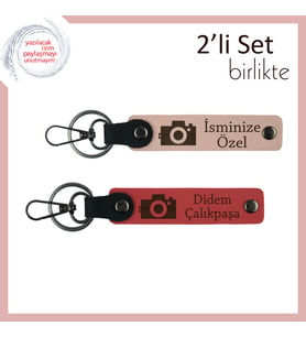 Karelerdeki Sessiz Anılar, Kamera Temalı, Kişiye Özel Anahtarlık Takımı, Yavru Ağzı-Nar Çiçeği