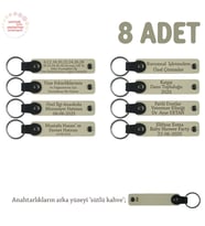 Sütlü Kahve, Müzikal Topluluklara Özel Hediyelik Anı Anahtarlıkları 8' li Set Takım