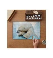 Uyuyan Kutup Ayısı Tasarımı 240 parça Ahşap Puzzle Ahşap Kutuda MP03394