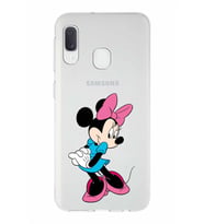 Samsung Galaxy A20e   Kapak Minnie Mouse Tasarımlı Şeffaf Silikon Kılıf