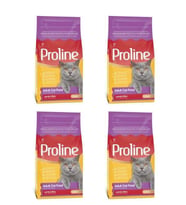 Proline Kuzu Etli-Pirinçli Kedi Maması 1200 gr X 4 Paket (Kahverengi)