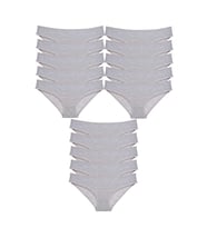 15 adet Süper Eko Set Likralı Kadın Slip Külot Gri