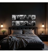 Sevgililer Günü'ne Özel 12 Fotoğraflı Çerçeve Görünümlü Tablo – Anılarınız Sonsuza Dek Yanınızda!