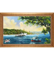 ALTIN ÇERÇEVELİ PASPARTULU TABLO CR987