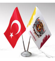 Aslanlar İçin Özel Tasarım Masa Bayrak Seti