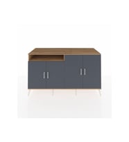 Kronos Konsol 4 Raflı 4 Kapaklı 176x59x99 Çam-Antrasit/Çam