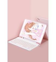 Pilelistore   iPad Pro 11 (2024) Kılıf KC01 Smart Klavyeli Tablet Kılıfı - Pembe