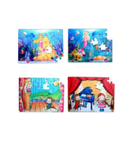 4 Set - 96 Parça Tox Deniz Kızı ve Sahne 5+ Keçe Yapboz - 5 Yaş Puzzle T041 T019
