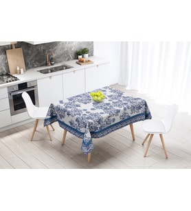 Adawall Home Blue Flowers Masa Örtüsü 160x220CM