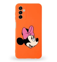 Samsung Galaxy A04s Uyumlu Lansman Kılıf Altı Kapalı İçi Kadife  Minnie Mouse-A Tasarımlı  Kapak (Şeffaf)
