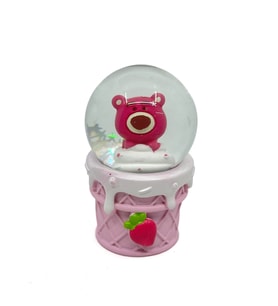 Işıklı Kar Küresi Pembe Ayıcık 7 cm