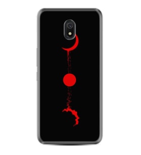 Xiaomi Redmi 8A 8 Pro 9C 9T 10C 11T Pro Kılıf Desenli Silikon Red Moon 1710