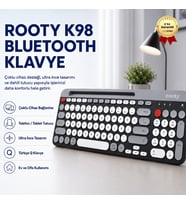 Rooty Çoklu Cihaz Destekli Bluetooth Türkçe Klavye ultra ince tasarım