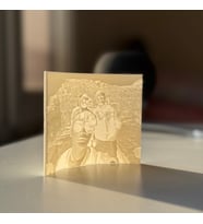 Kişiye Özel Resimli & Yazılı Anı Magneti - 3D Baskı (İÇ BÜKEY) (Pamuk Beyaz)
