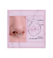 316 L Cerrahi Çelik Piercing Minimal Sıkıştırmalı Nostril Piercing Burun Helix Conch Delik Gerektirmez