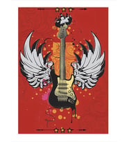 Melek Kanatlı Elektro Gitar Model Mdf tablo