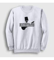Presmono Unisex Beyaz Logo Buckethead Sweatshirt 456541tt (Beyaz)