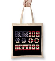 Crypto Trader Bitcoin BTC USA Flag Patriotic Bez Çanta Uzun Saplı