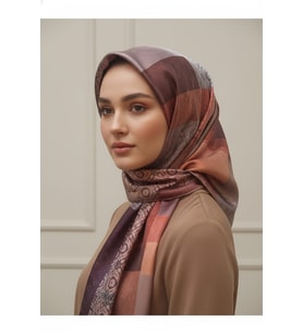 Trend Dijital Baskı Batik Dikdörtgen Desenli Royan Eşarp Desen 4 Renk 8