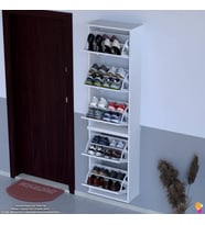 Modilayn VARBİ UMAY' 2 Li Asma Kapı Önü 52x193x25, 5 cm’ lik 5 Düşer Kapak 10 Göz Bölme Ayakkabılık