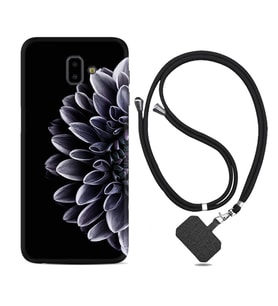 Samsung J6 Plus J7 Prime J7 Pro M20 Kılıf Boyun Askılı Silikon Çiçekler 1639