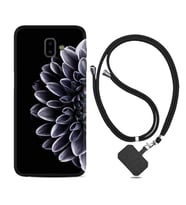 Samsung J6 Plus J7 Prime J7 Pro M20 Kılıf Boyun Askılı Silikon Çiçekler 1639