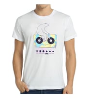 Bant Giyim - Work Hard Play Hard Beyaz Erkek T-shirt Tişört