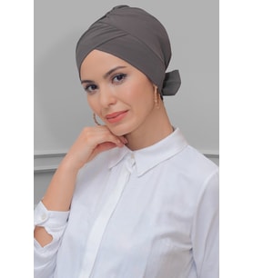 Vizon Pratik Hazır Geçmeli Tesettür Bone Sandy Kumaş Fiyonklu Çift Taraflı Tek Çapraz 1833_10